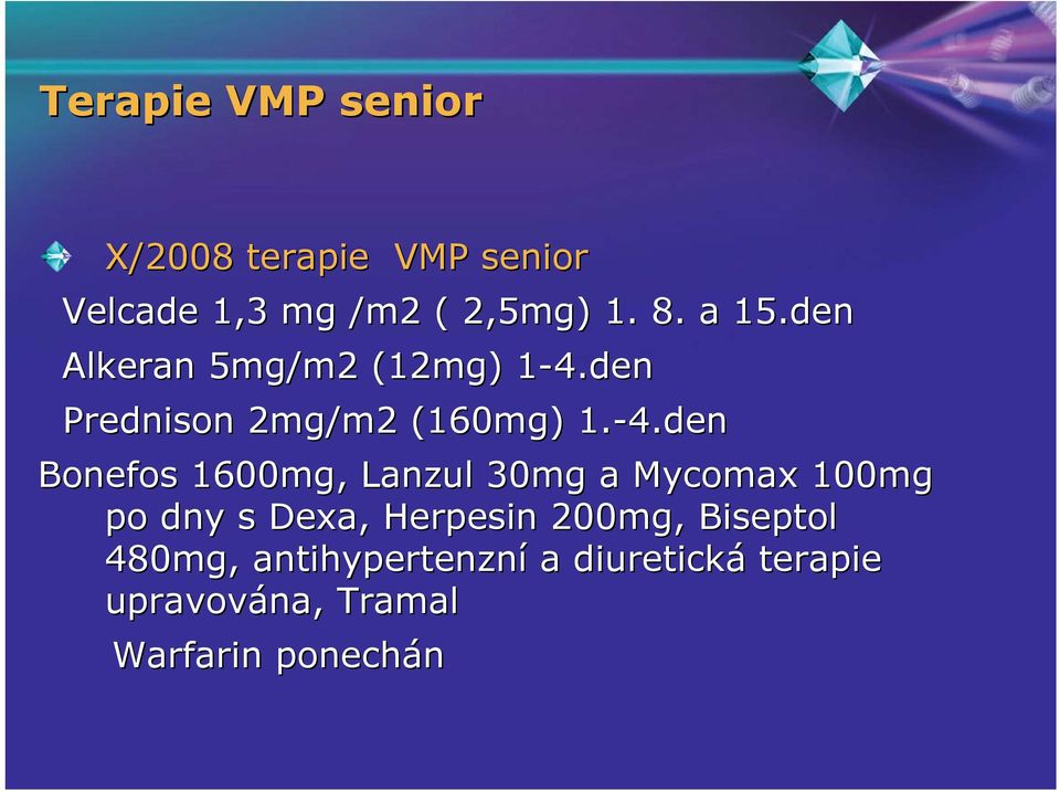 den1 Prednison 2mg/m2 (160mg) 1.-4.