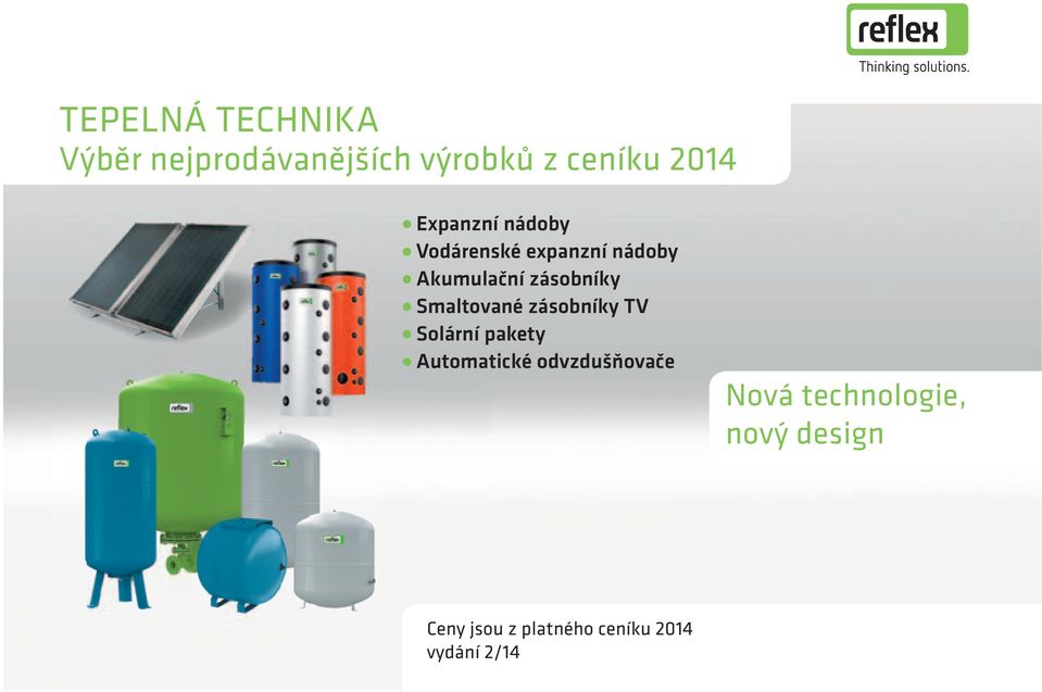 Smaltované zásobníky TV Solární pakety Automatické