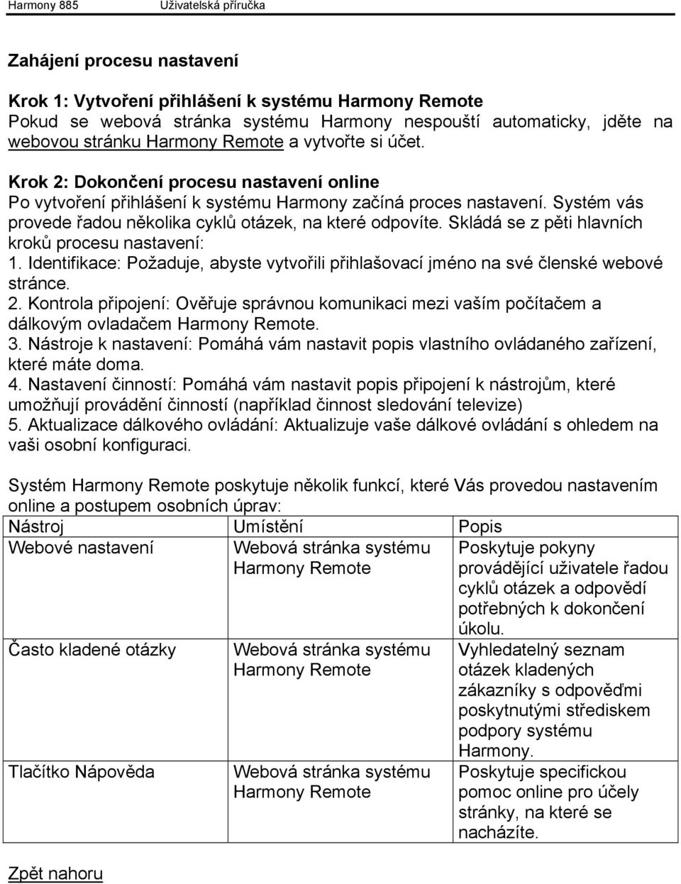 Skládá se z pěti hlavních kroků procesu nastavení: 1. Identifikace: Požaduje, abyste vytvořili přihlašovací jméno na své členské webové stránce. 2.