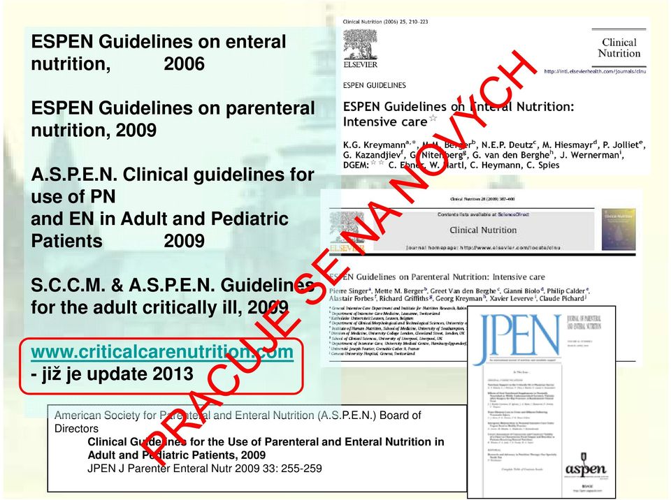 com - již je update 2013 American Society for Parenteral and Enteral Nu