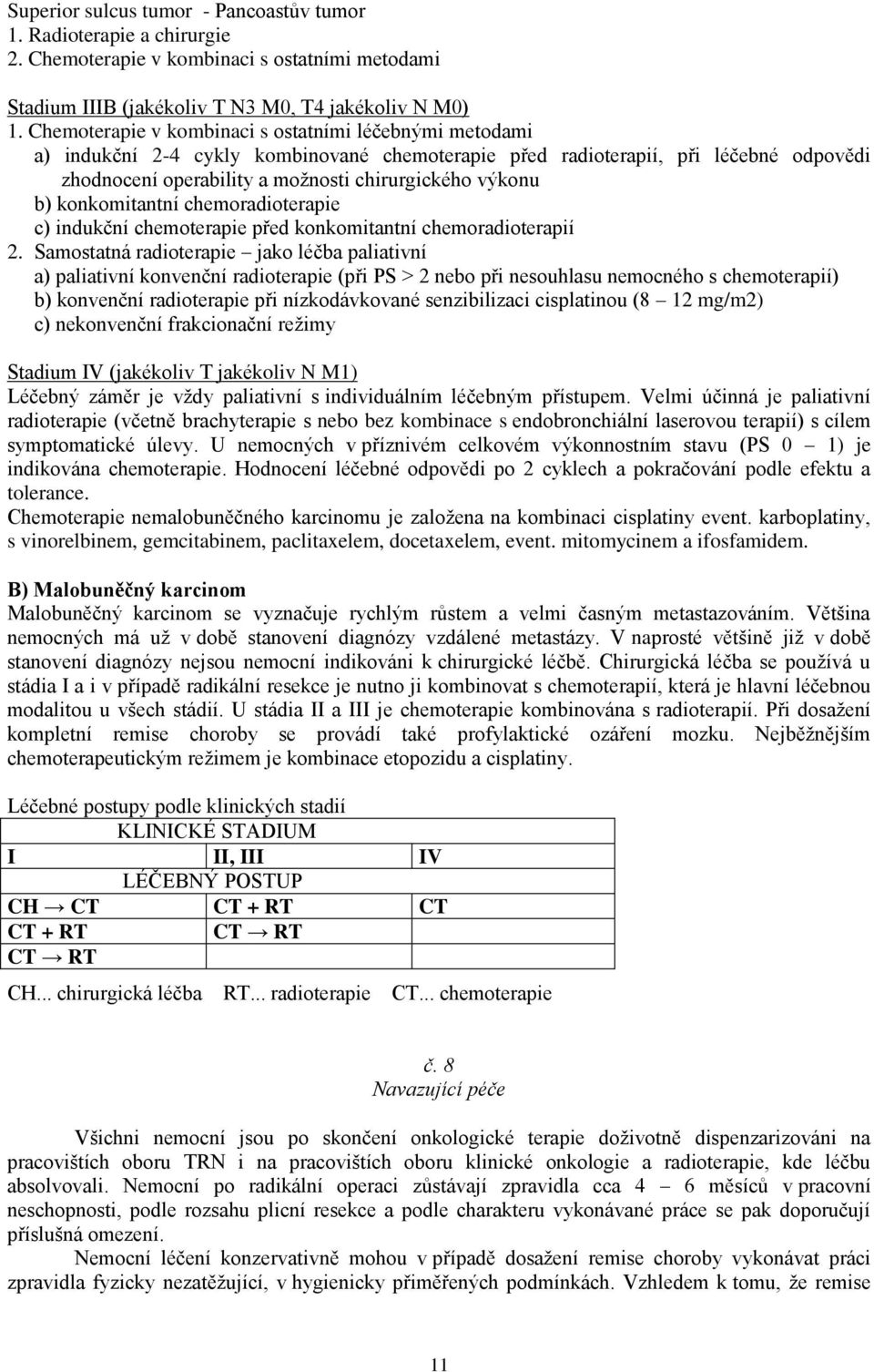 b) konkomitantní chemoradioterapie c) indukční chemoterapie před konkomitantní chemoradioterapií 2.