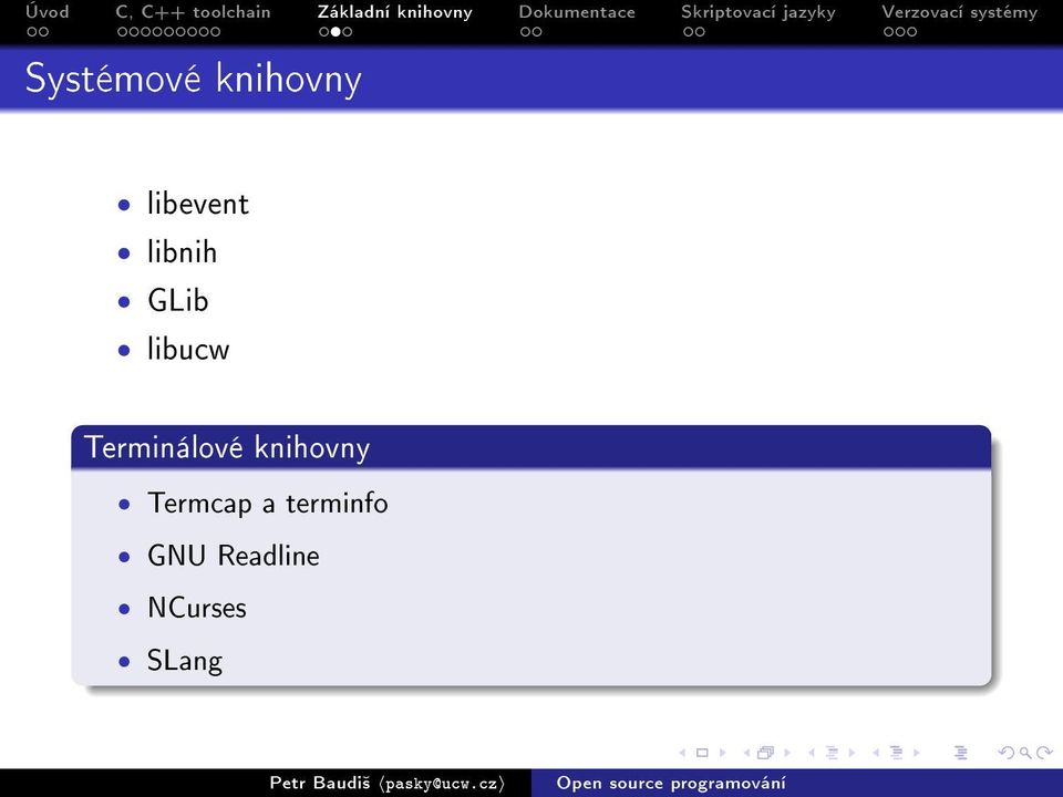 Terminálové knihovny Termcap