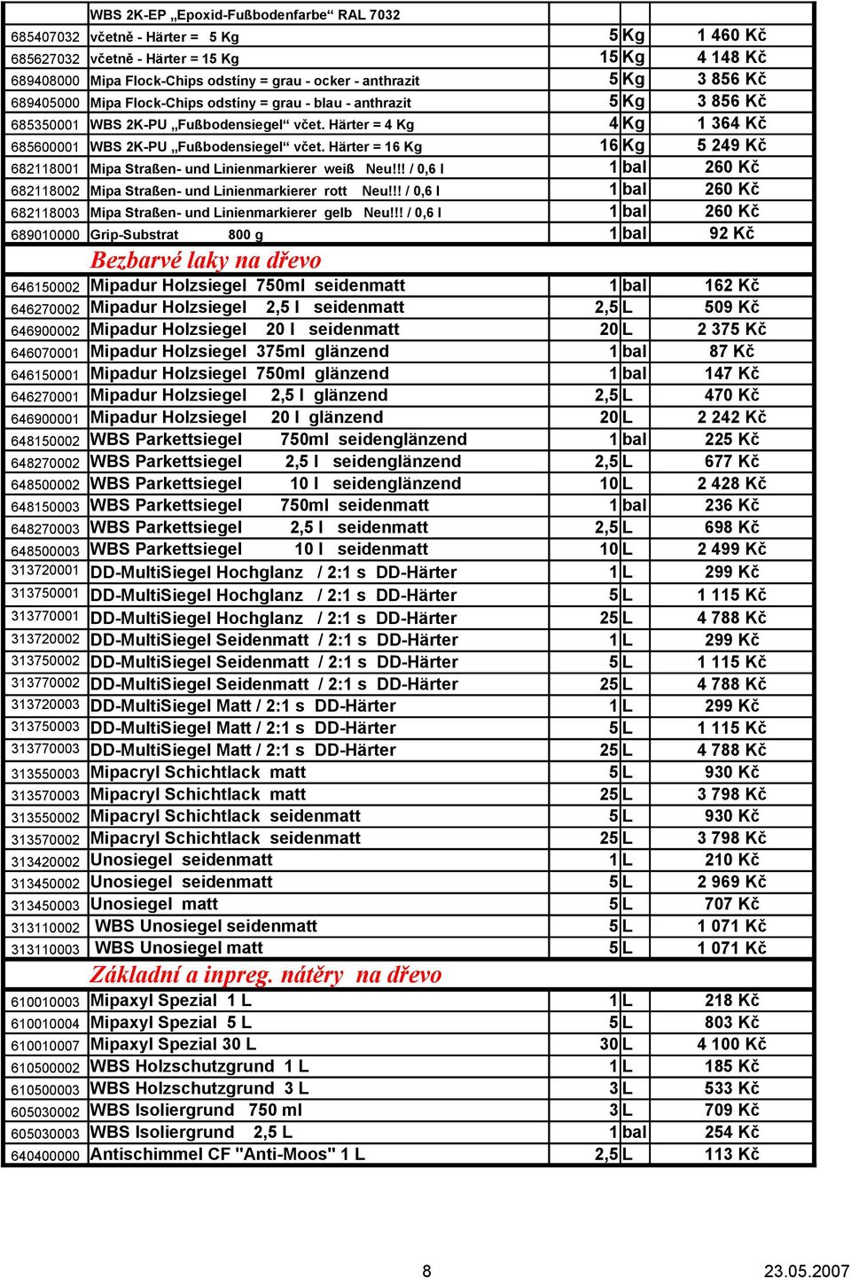 Härter = 16 Kg 16 Kg 1 460 Kč 4 148 Kč 3 856 Kč 3 856 Kč 1 364 Kč 5 249 Kč 682118001 Mipa Straßen- und Linienmarkierer weiß Neu!