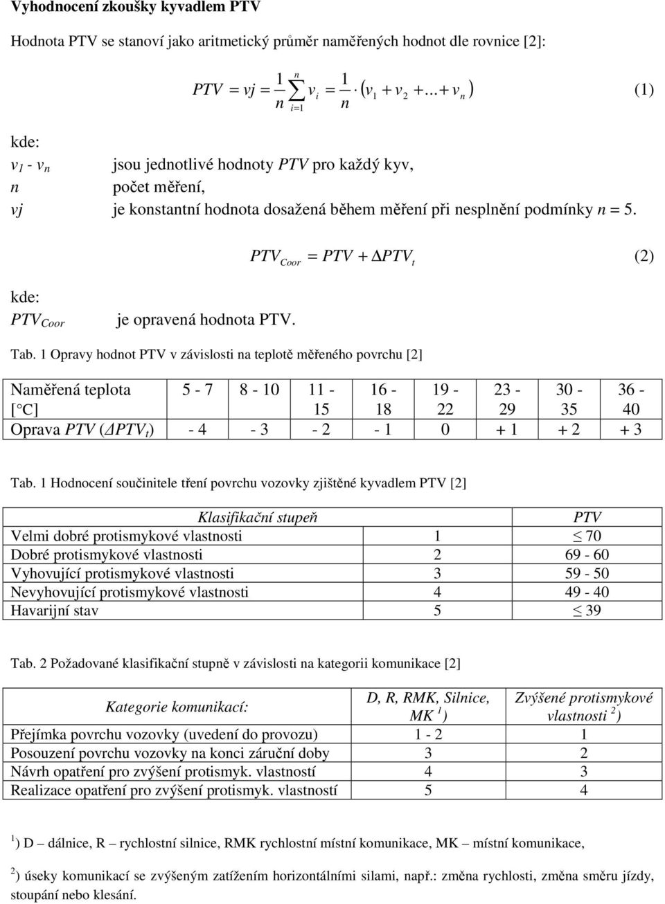 = + (2) Coor t kde: Coor je opravená hodnota. Tab.