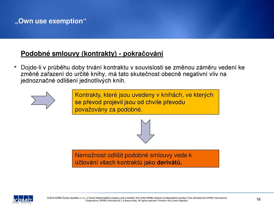 Kontrakty, které jsou uvedeny v knihách, ve kterých se převod projevil jsou od chvíle převodu považovány za podobné.