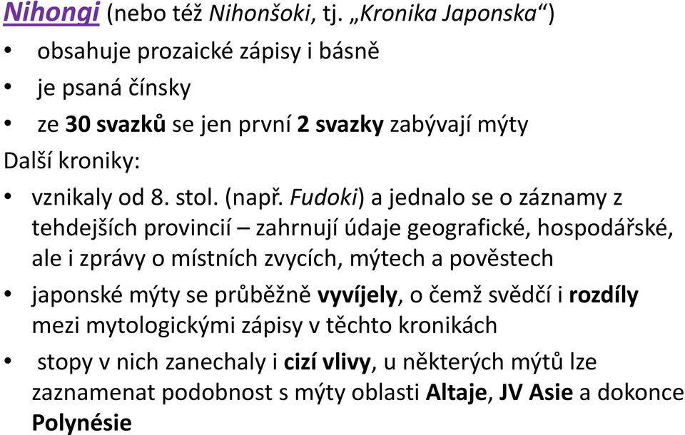 od 8. stol. (např.
