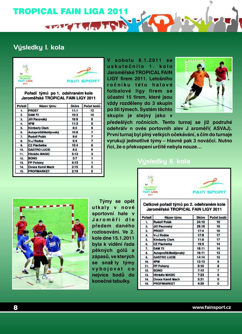 tentoturnajsejiž podruhé odehrálvnovésportovníhalevjaromě ř i(asvaj). Prvníturnajbylplnývelkýchoč ekávání,sč ímdoturnaje vyrukujíjednotlivétýmy hlavně pak3nováč ci.