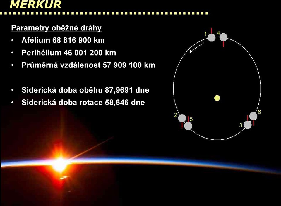 Průměrná vzdálenost 57 909 100 km Siderická