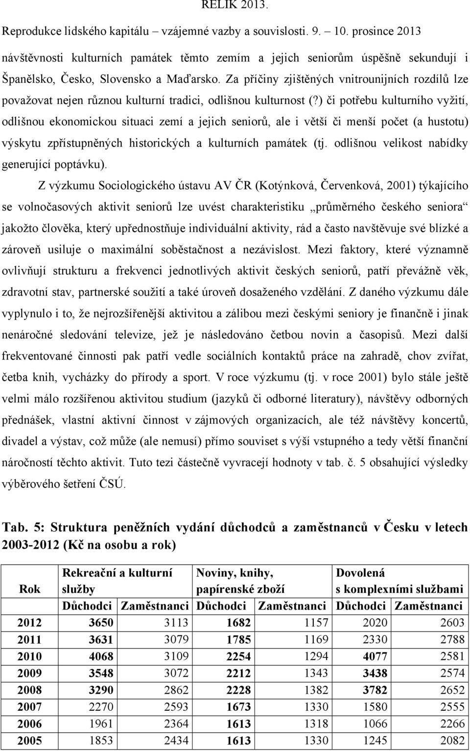 ) či potřebu kulturního vyžití, odlišnou ekonomickou situaci zemí a jejich seniorů, ale i větší či menší počet (a hustotu) výskytu zpřístupněných historických a kulturních památek (tj.