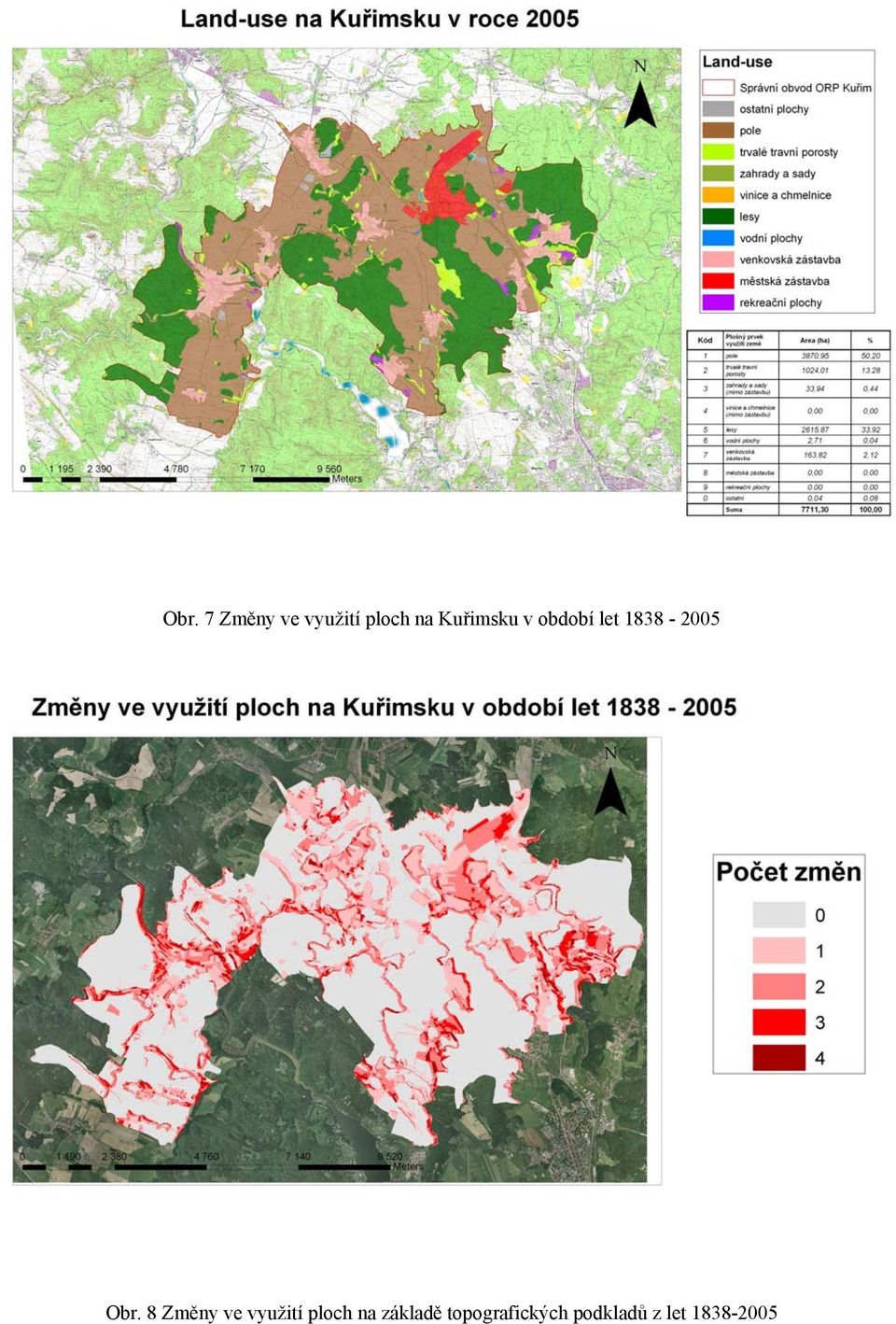 8 Změny ve využití ploch na základě