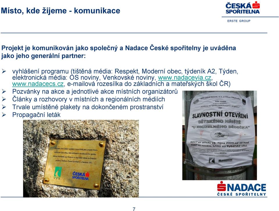 noviny, www.nadacevia.cz, www.nadacecs.