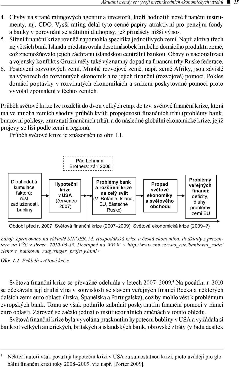 Šíření finanční krize rovněž napomohla specifika jednotlivých zemí. Např.