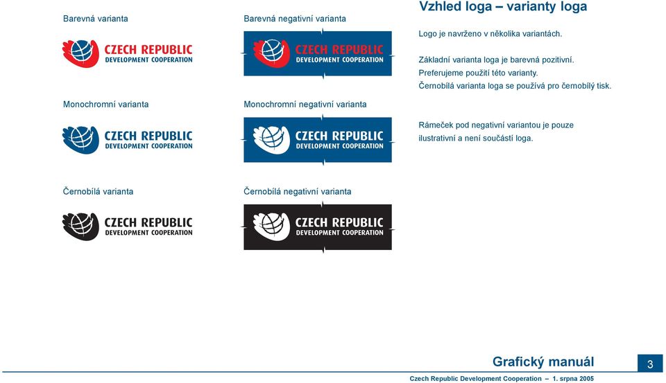 Preferujeme použití této varianty. Černobílá varianta loga se používá pro černobílý tisk.