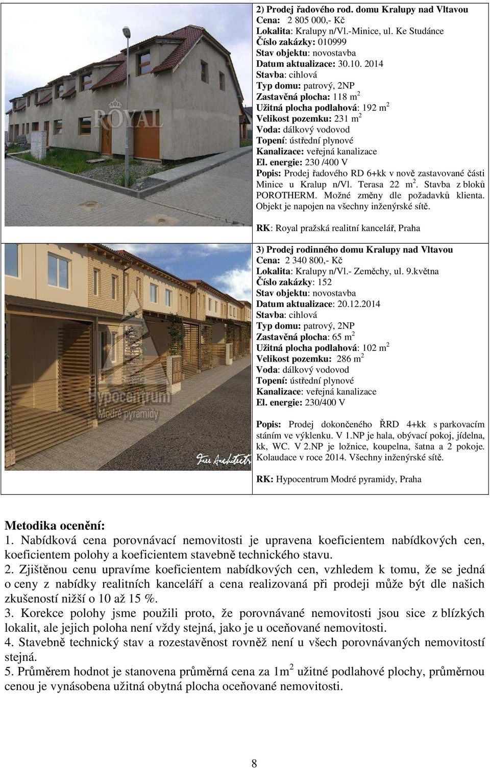 2014 Stavba: cihlová Typ domu: patrový, 2NP Zastavěná plocha: 118 m 2 Užitná plocha podlahová: 192 m 2 Velikost pozemku: 231 m 2 Voda: dálkový vodovod Topení: ústřední plynové Kanalizace: veřejná