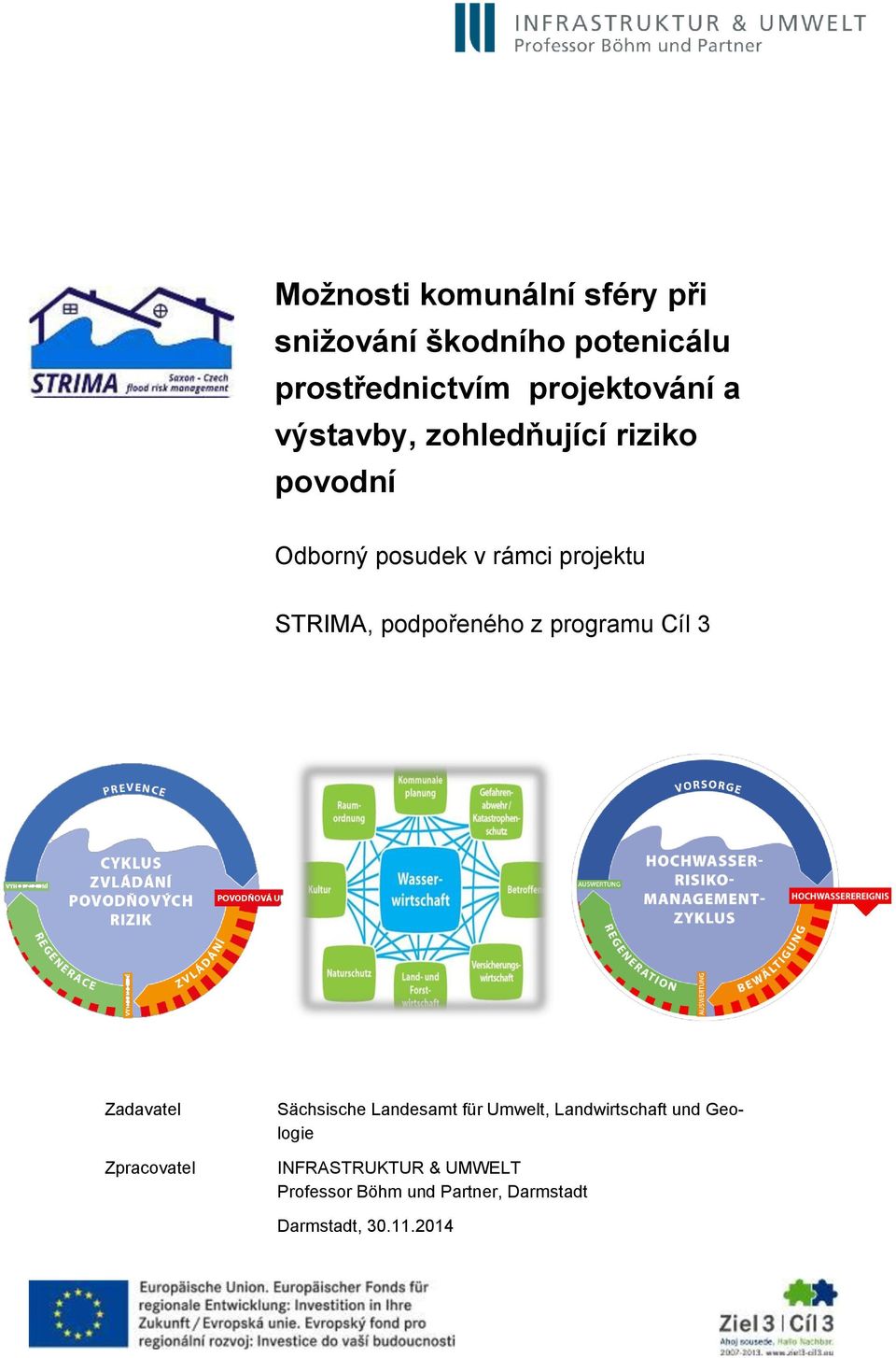 z programu Cíl 3 Zadavatel Zpracovatel Sächsische Landesamt für Umwelt, Landwirtschaft und