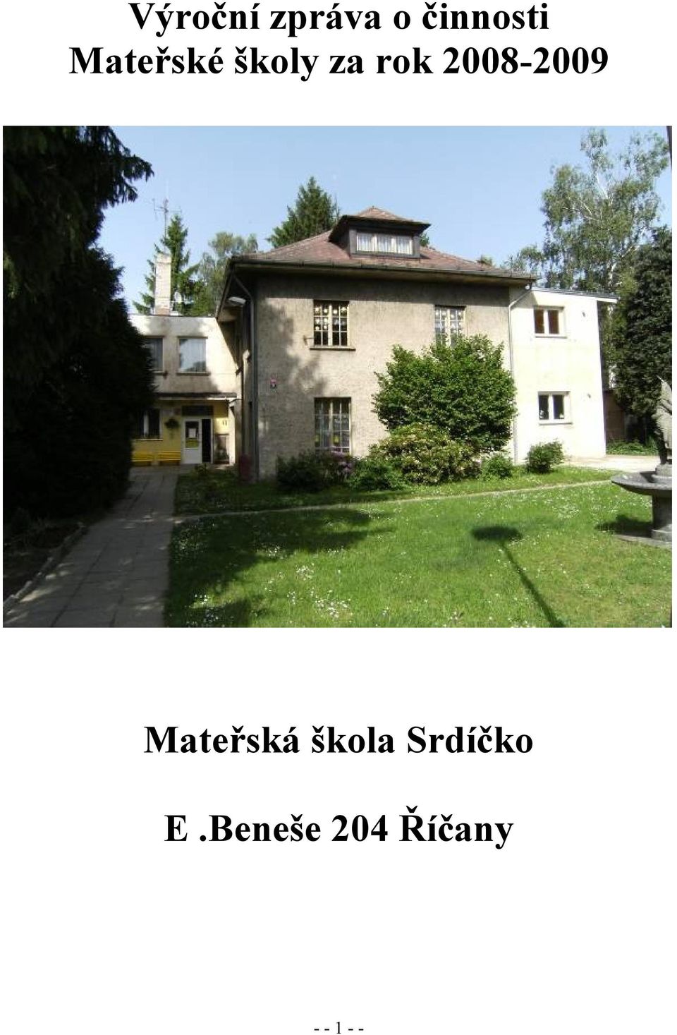 2008-2009 Mateřská škola