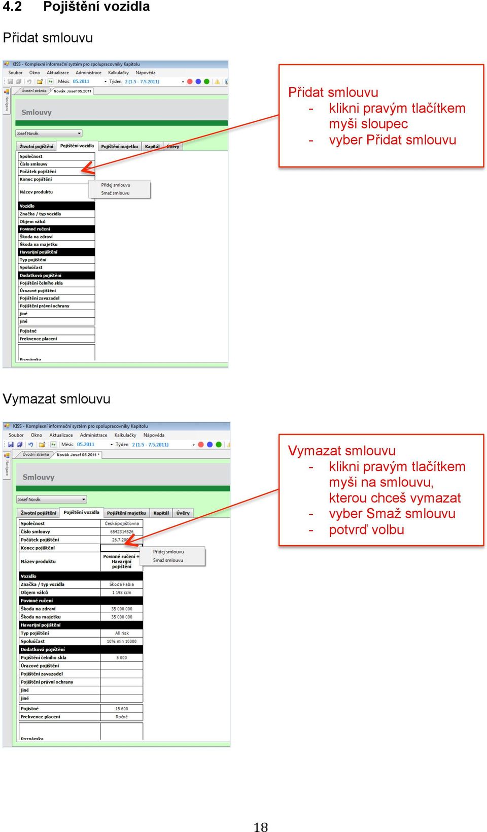 myši na smlouvu, kterou chceš vymazat