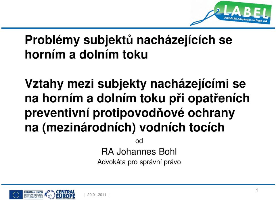 opatřeních preventivní protipovodňové ochrany na