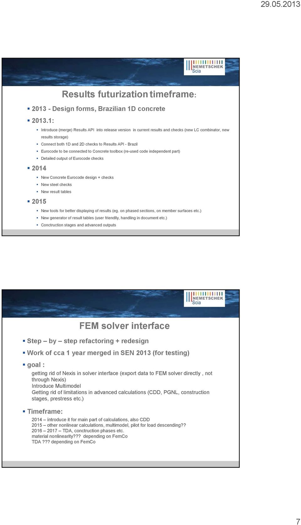 connected to Concrete toolbox (re-used code independent part) Detailed output of Eurocode checks 2014 New Concrete Eurocode design + checks New steel checks New result tables 2015 New tools for