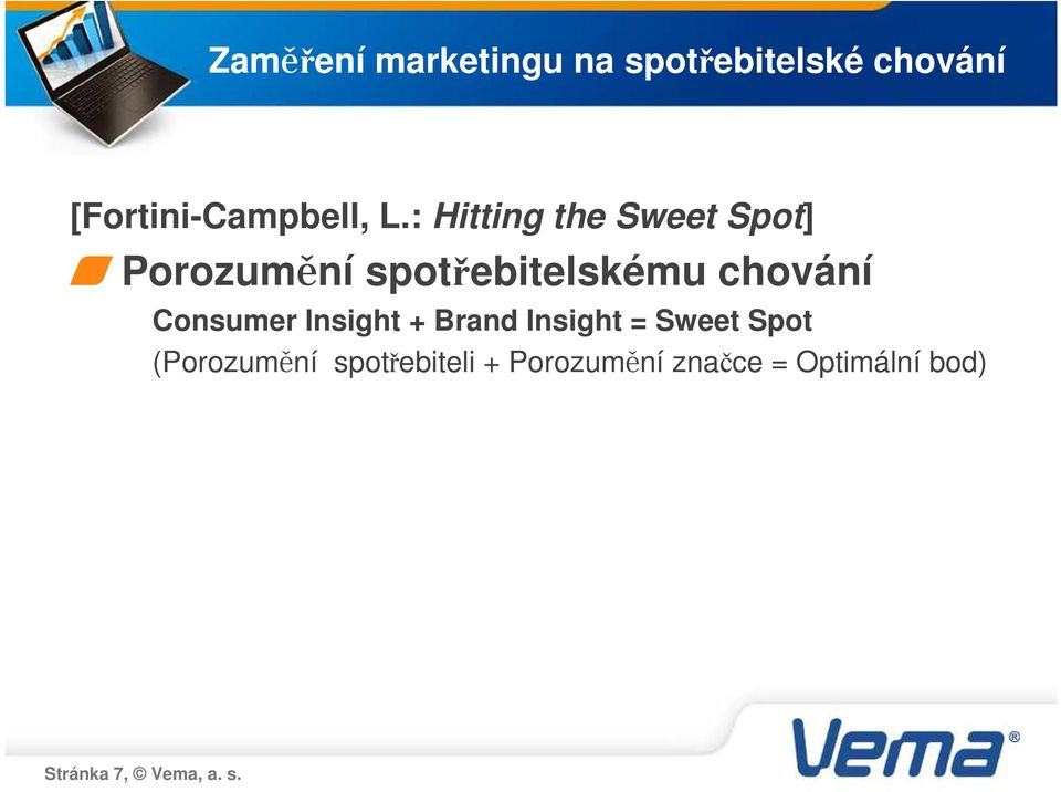 Consumer Insight + Brand Insight = Sweet Spot (Porozumění