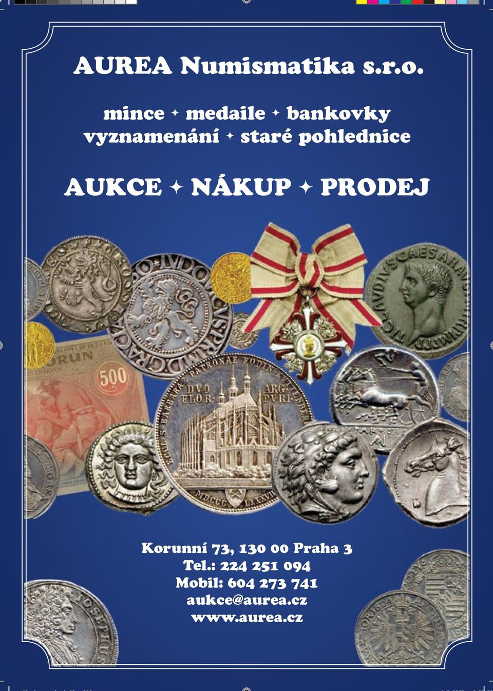 pohlednice AUKCE NÁKUP PRODEJ Korunní 73, 130