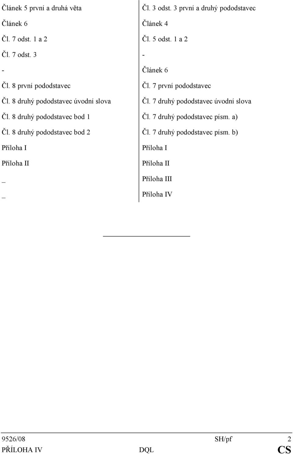 7 druhý pododstavec úvodní slova Čl. 8 druhý pododstavec bod 1 Čl. 7 druhý pododstavec písm. a) Čl.