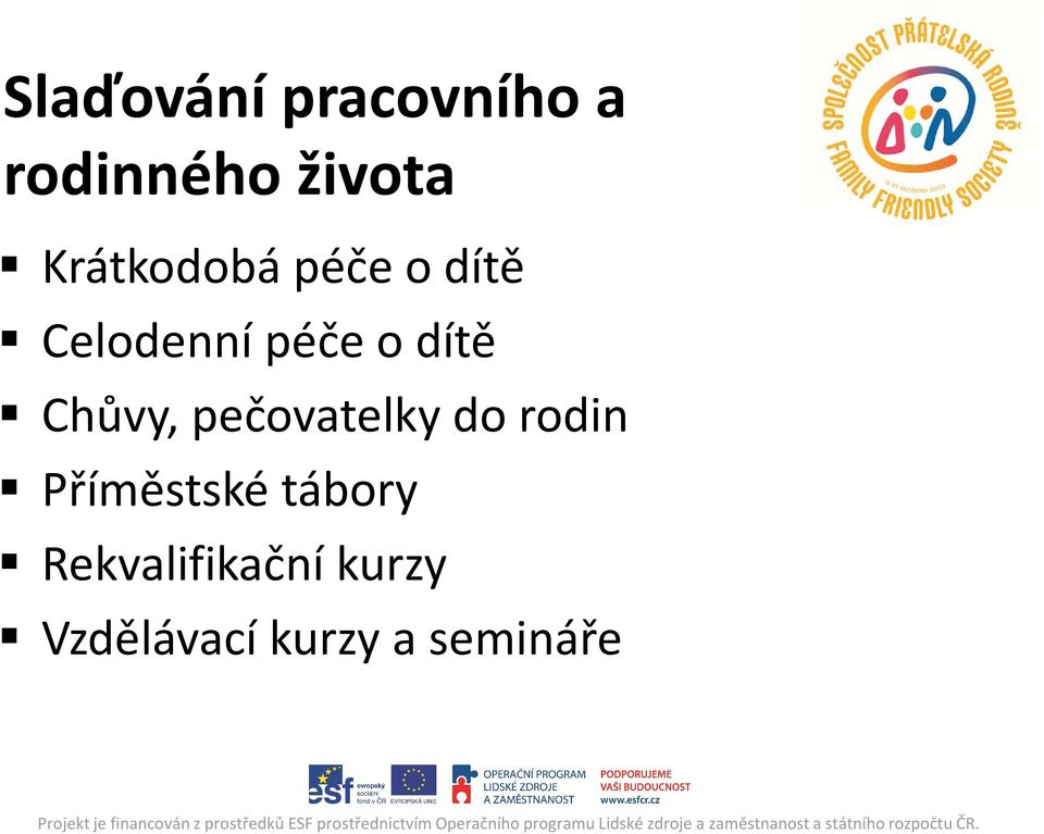 Chůvy, pečovatelky do rodin Příměstské