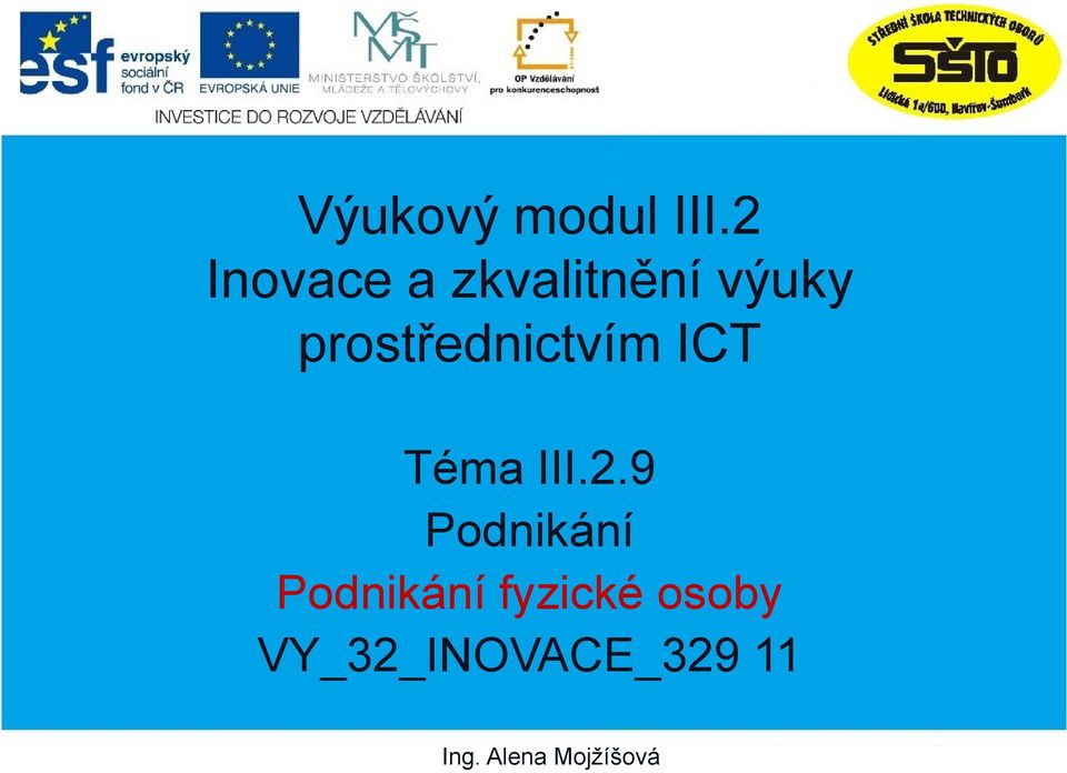 prostřednictvím ICT Téma III.2.