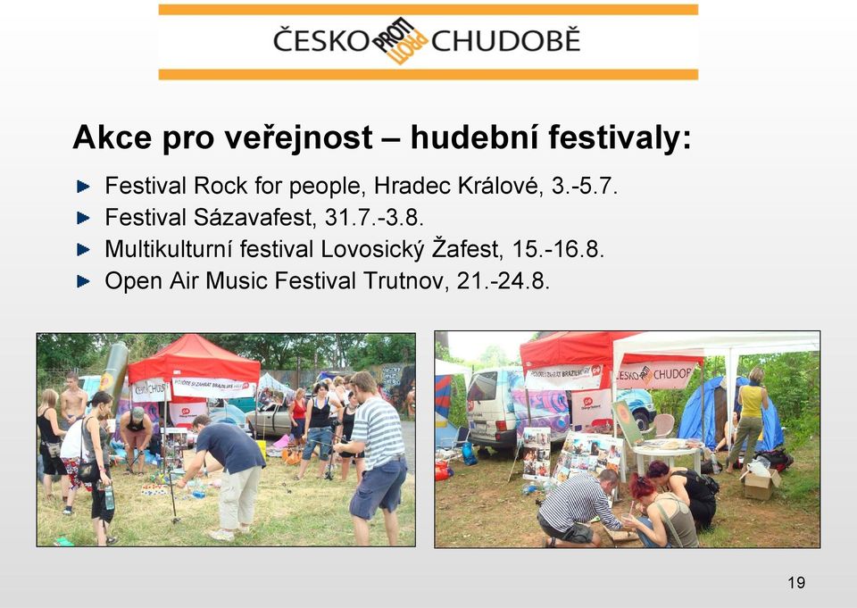 Festival Sázavafest, 31.7.-3.8.