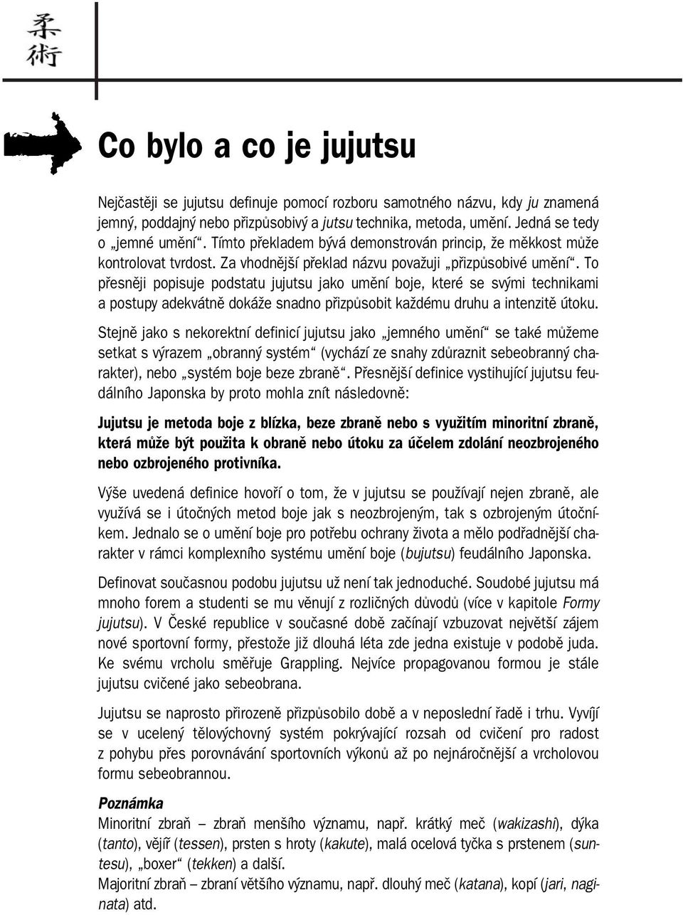 To přesněji popisuje podstatu jujutsu jako umění boje, které se svými technikami a postupy adekvátně dokáže snadno přizpůsobit každému druhu a intenzitě útoku.