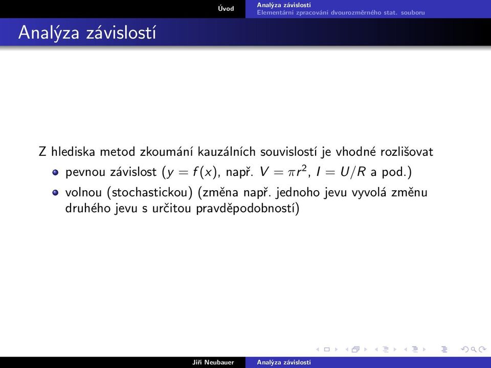 V = πr 2, I = U/R a pod.