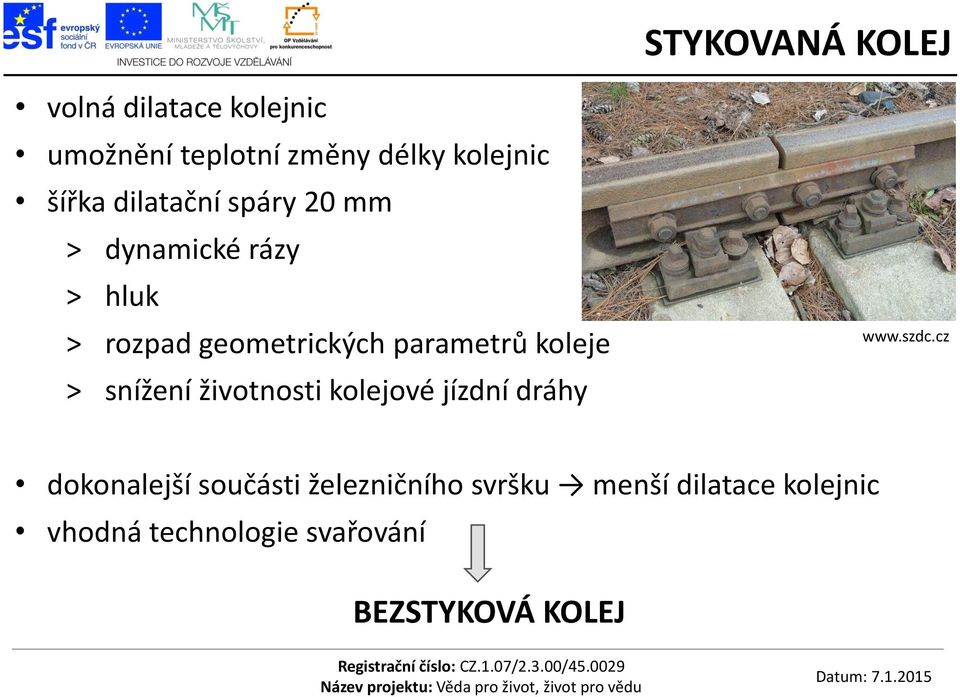 parametrů koleje > snížení životnosti kolejové jízdní dráhy www.szdc.