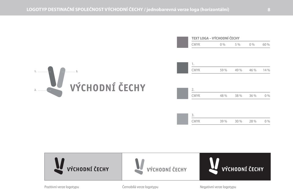 3. 1. CMYK 59 % 49 % 46 % 14 % 2. 2. CMYK 48 % 38 % 36 % 0 % 3.