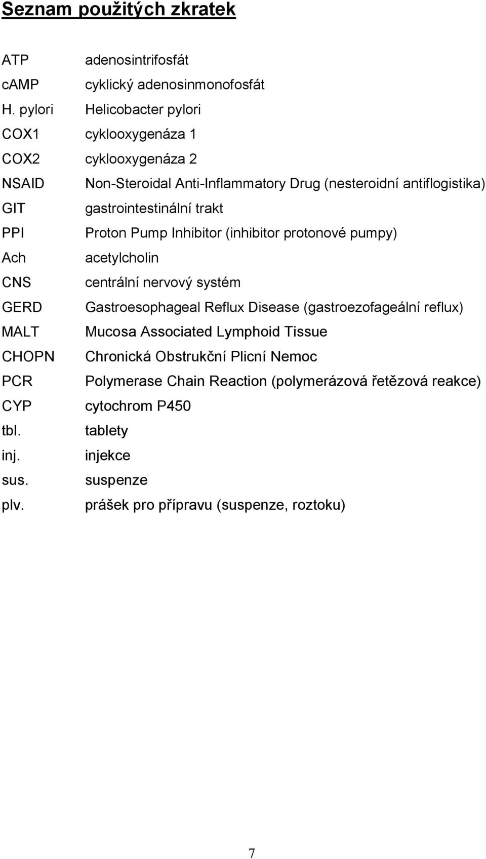 trakt PPI Proton Pump Inhibitor (inhibitor protonové pumpy) Ach acetylcholin CNS centrální nervový systém GERD Gastroesophageal Reflux Disease (gastroezofageální