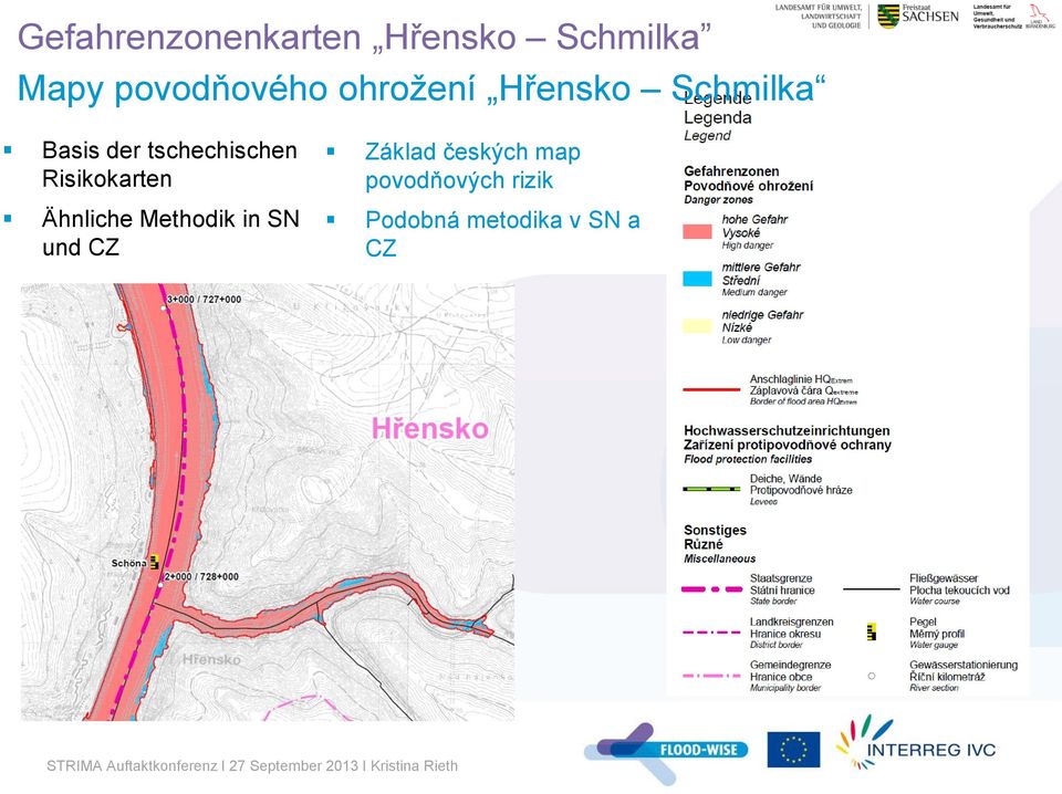 tschechischen Risikokarten Ähnliche Methodik in SN