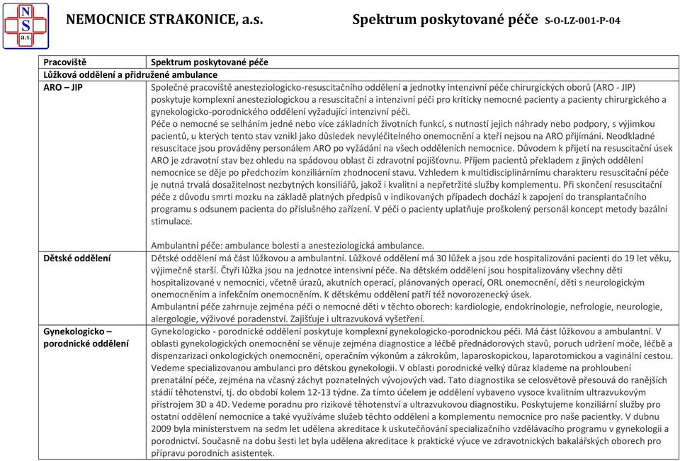 Péče o nemocné se selháním jedné nebo více základních životních funkcí, s nutností jejich náhrady nebo podpory, s výjimkou pacientů, u kterých tento stav vznikl jako důsledek nevyléčitelného