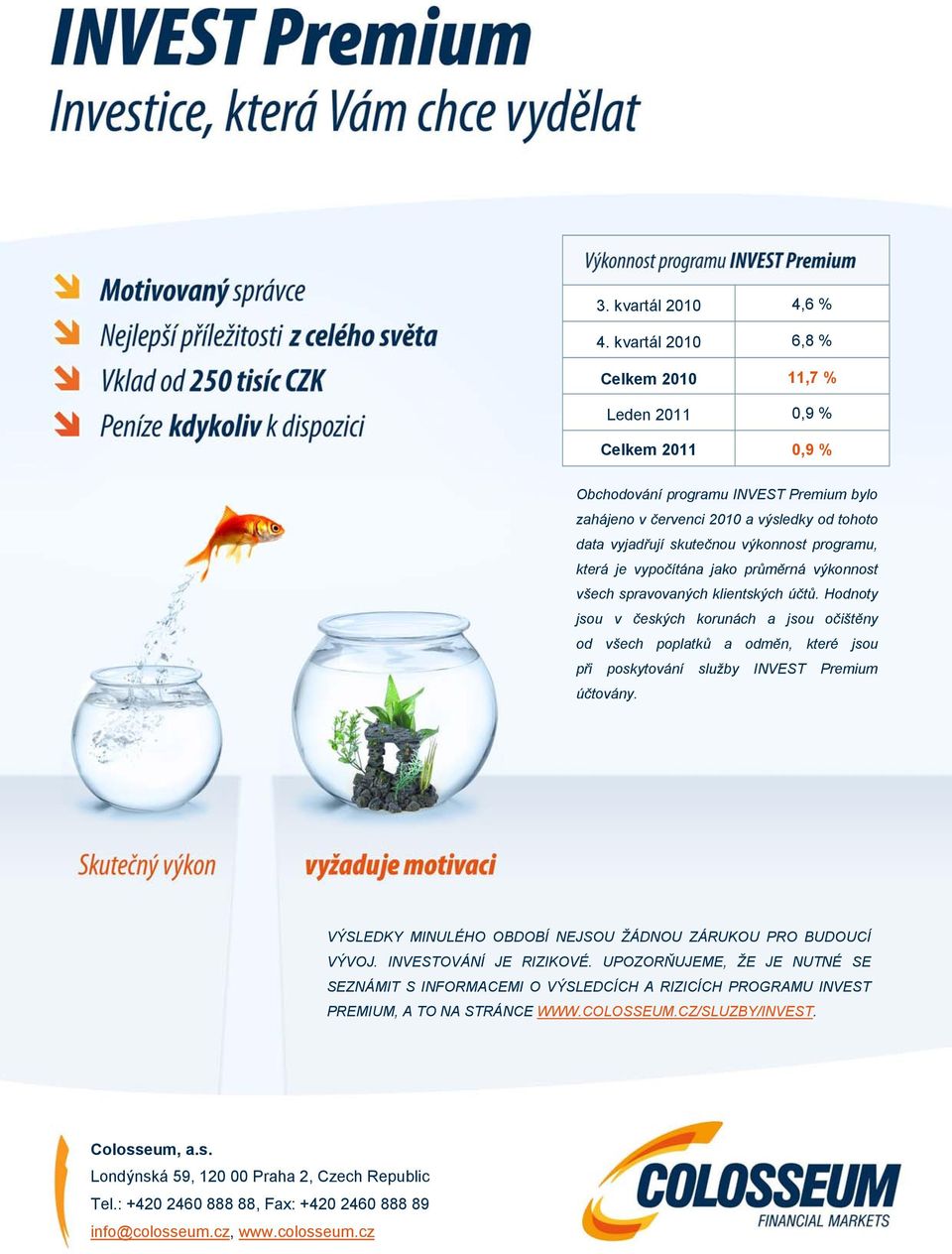 programu, která je vypočítána jako průměrná výkonnost všech spravovaných klientských účtů.