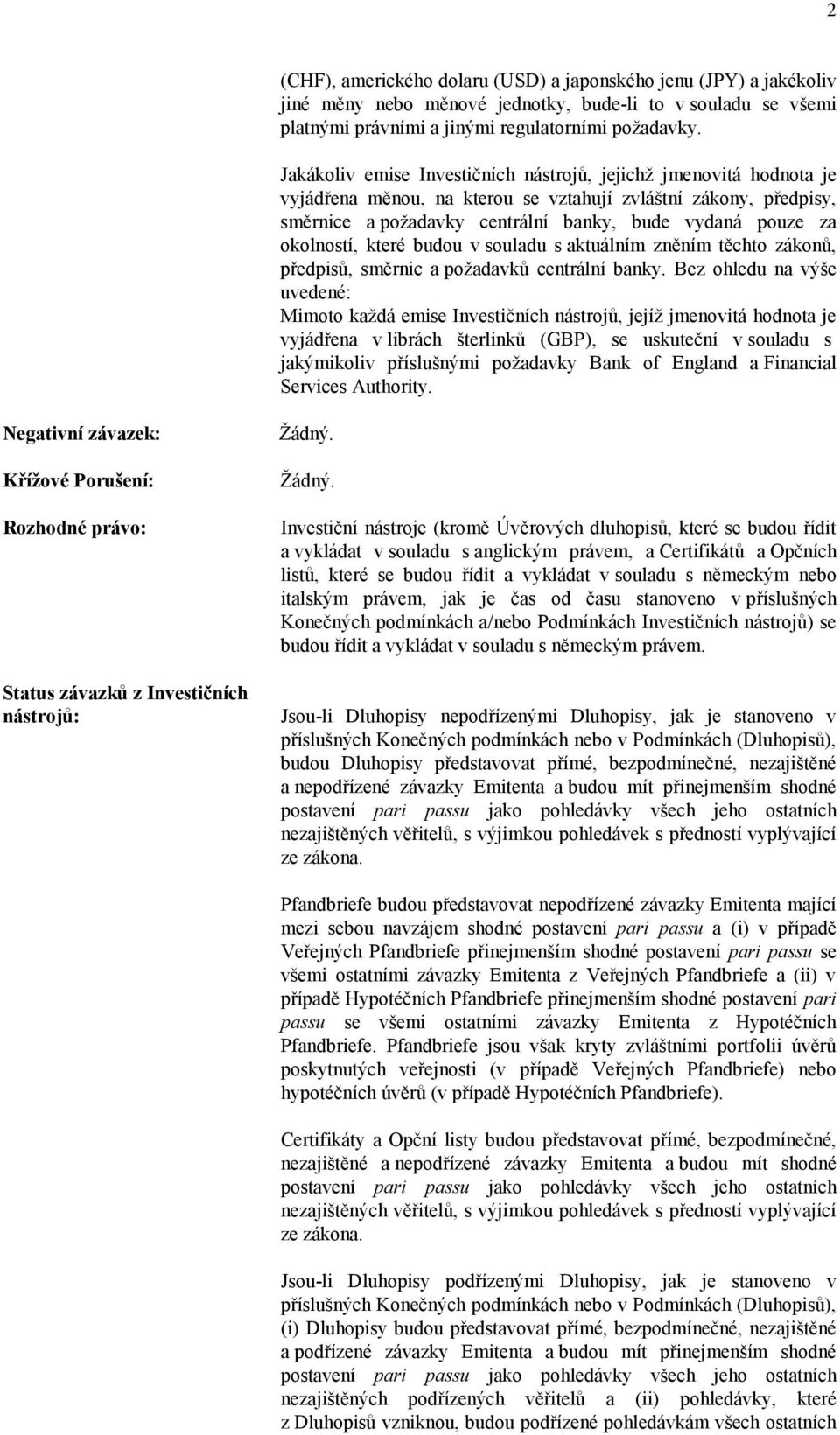 okolností, které budou v souladu s aktuálním zněním těchto zákonů, předpisů, směrnic a požadavků centrální banky.