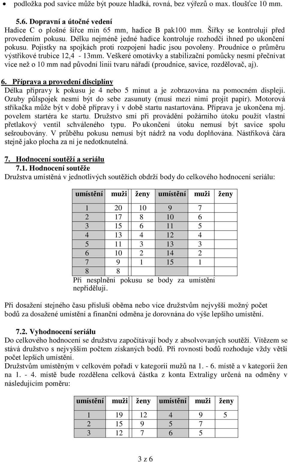 Proudnice o průměru výstřikové trubice 12,4-13mm. Veškeré omotávky a stabilizační pomůcky nesmí přečnívat více než o 10 mm nad původní linii tvaru nářadí (proudnice, savice, rozdělovač, aj). 6.