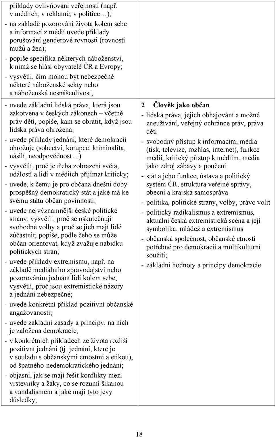 náboženství, k nimž se hlásí obyvatelé ČR a Evropy; - vysvětlí, čím mohou být nebezpečné některé náboženské sekty nebo a náboženská nesnášenlivost; - uvede základní lidská práva, která jsou zakotvena