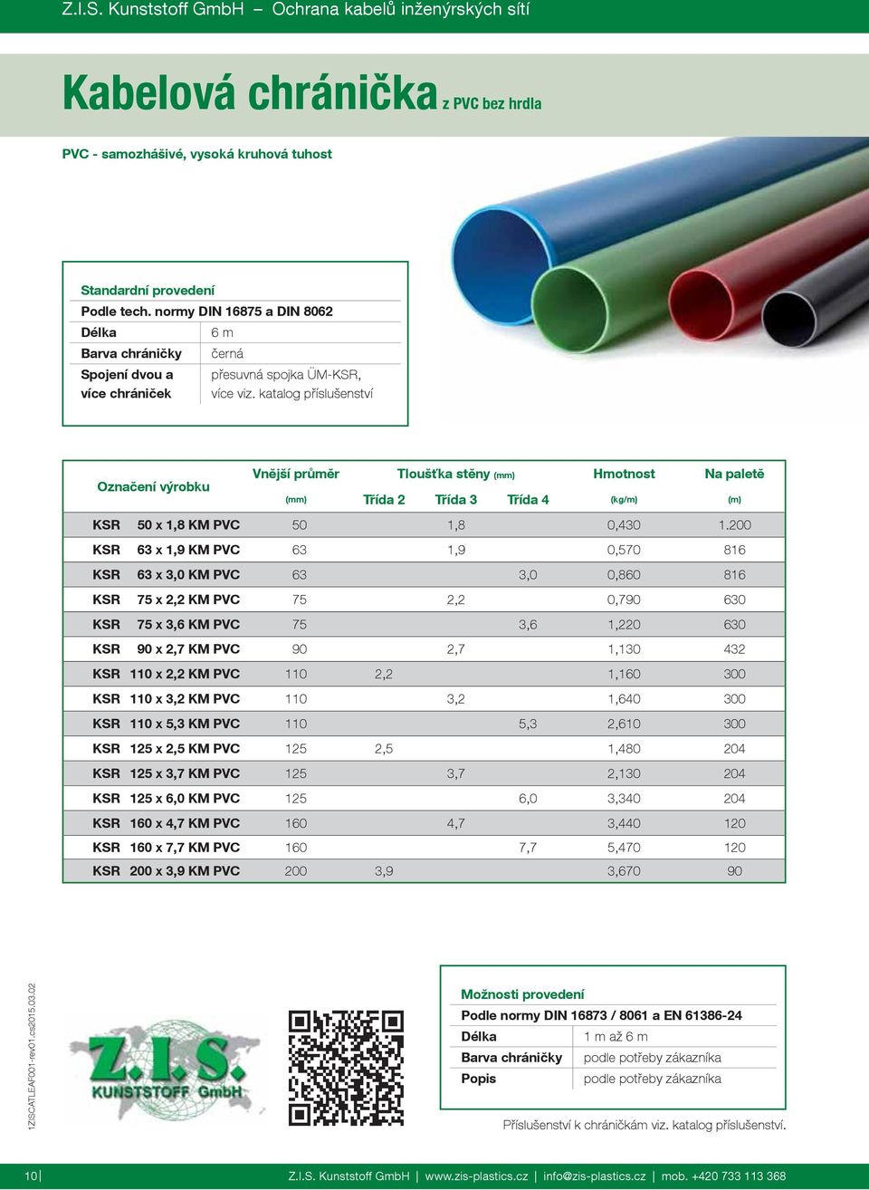 200 KSR 63 x 1,9 KM PVC 63 1,9 0,570 816 KSR 63 x 3,0 KM PVC 63 3,0 0,860 816 KSR 75 x 2,2 KM PVC 75 2,2 0,790 630 KSR 75 x 3,6 KM PVC 75 3,6 1,220 630 KSR 90 x 2,7 KM PVC 90 2,7 1,130 432 KSR 110 x