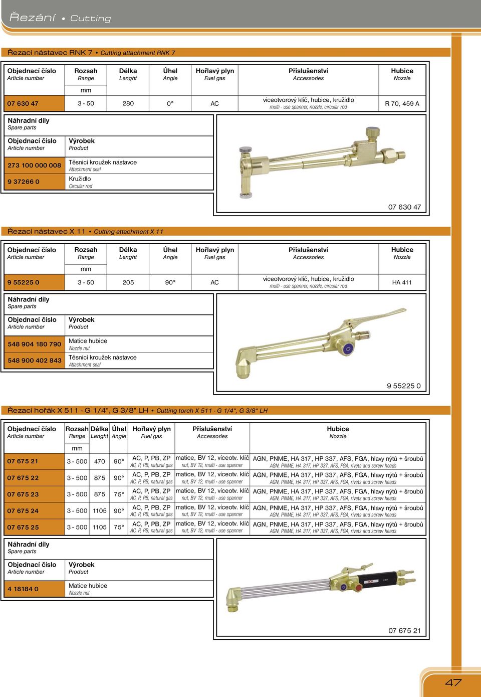 Příslušenství Accessories Hubice Nozzle 9 22 0-0 20 víceotvorový klíč, hubice, kružidlo multi - use spanner, nozzle, circular rod HA 411 Náhradní díly Spare parts Výrobek Product 4 904 10 790 4 900