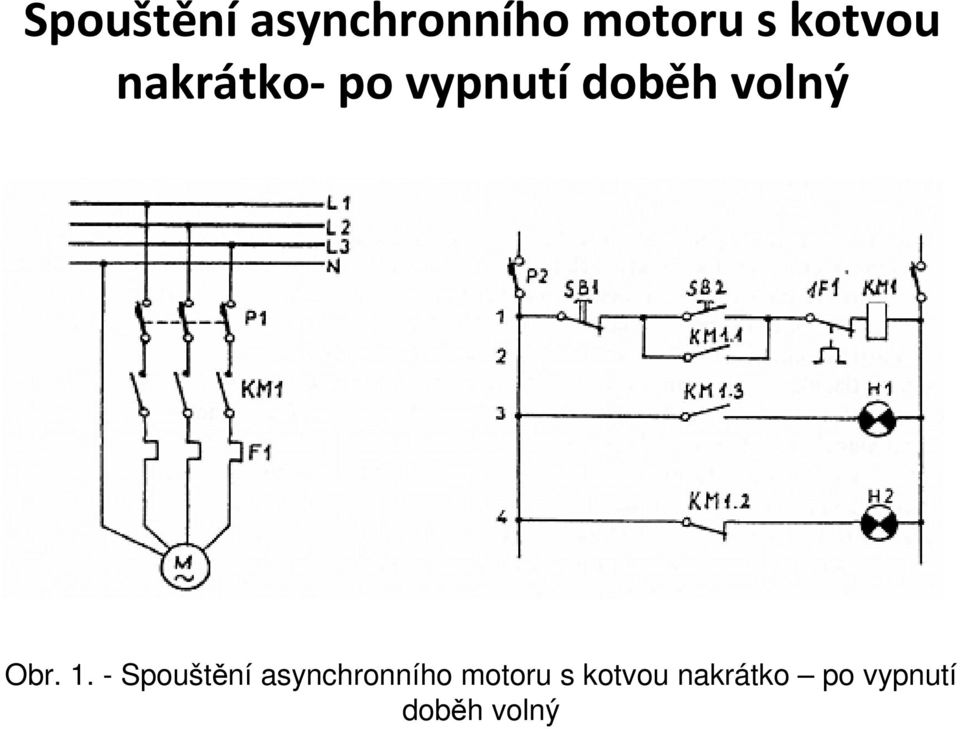 1. - Spouštění asynchronního motoru s