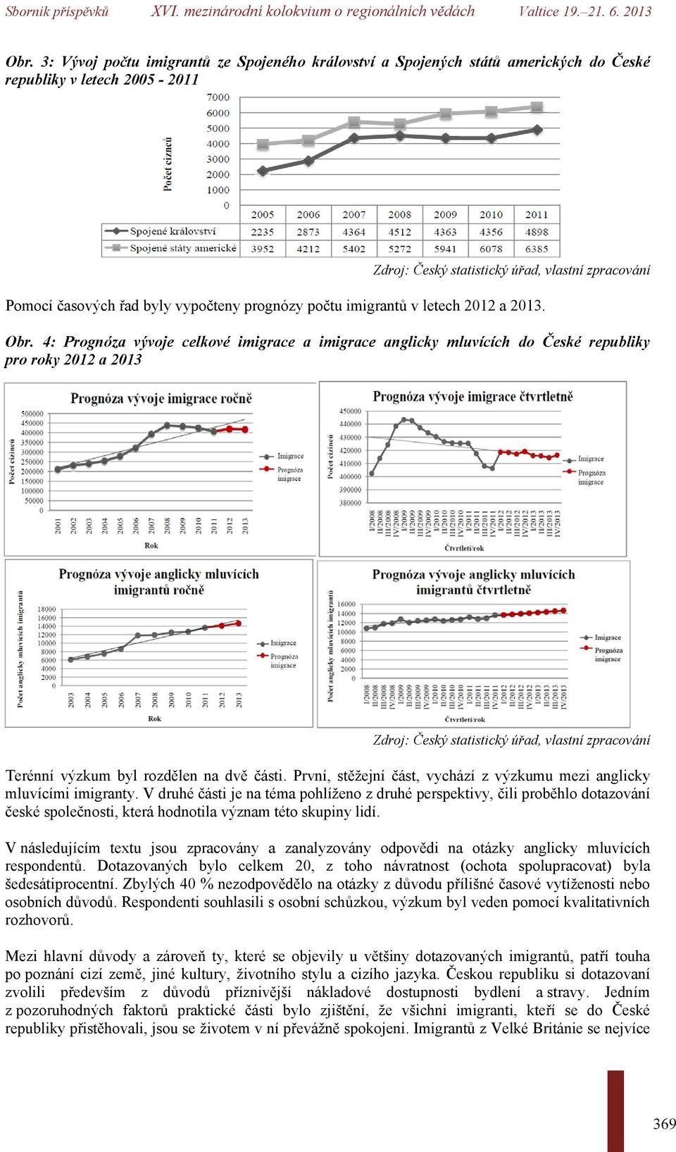 První, stěžejní část, vychází z výzkumu mezi anglicky mluvícími imigranty.