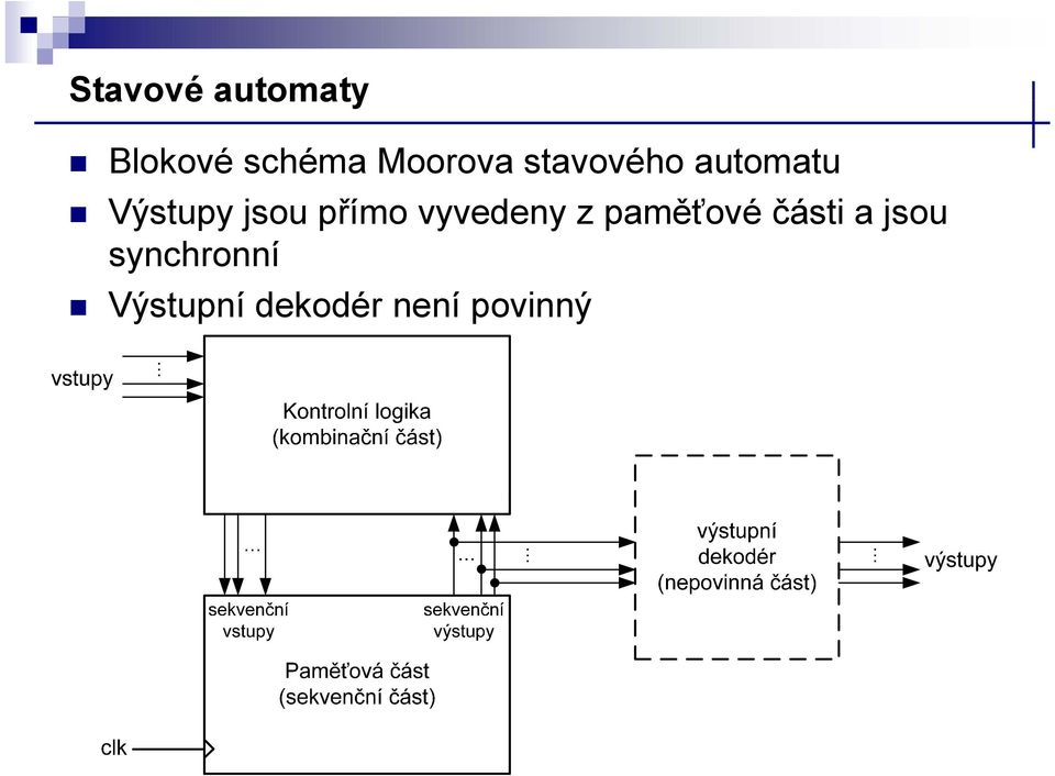 vyvedeny z paměťové části a jsou