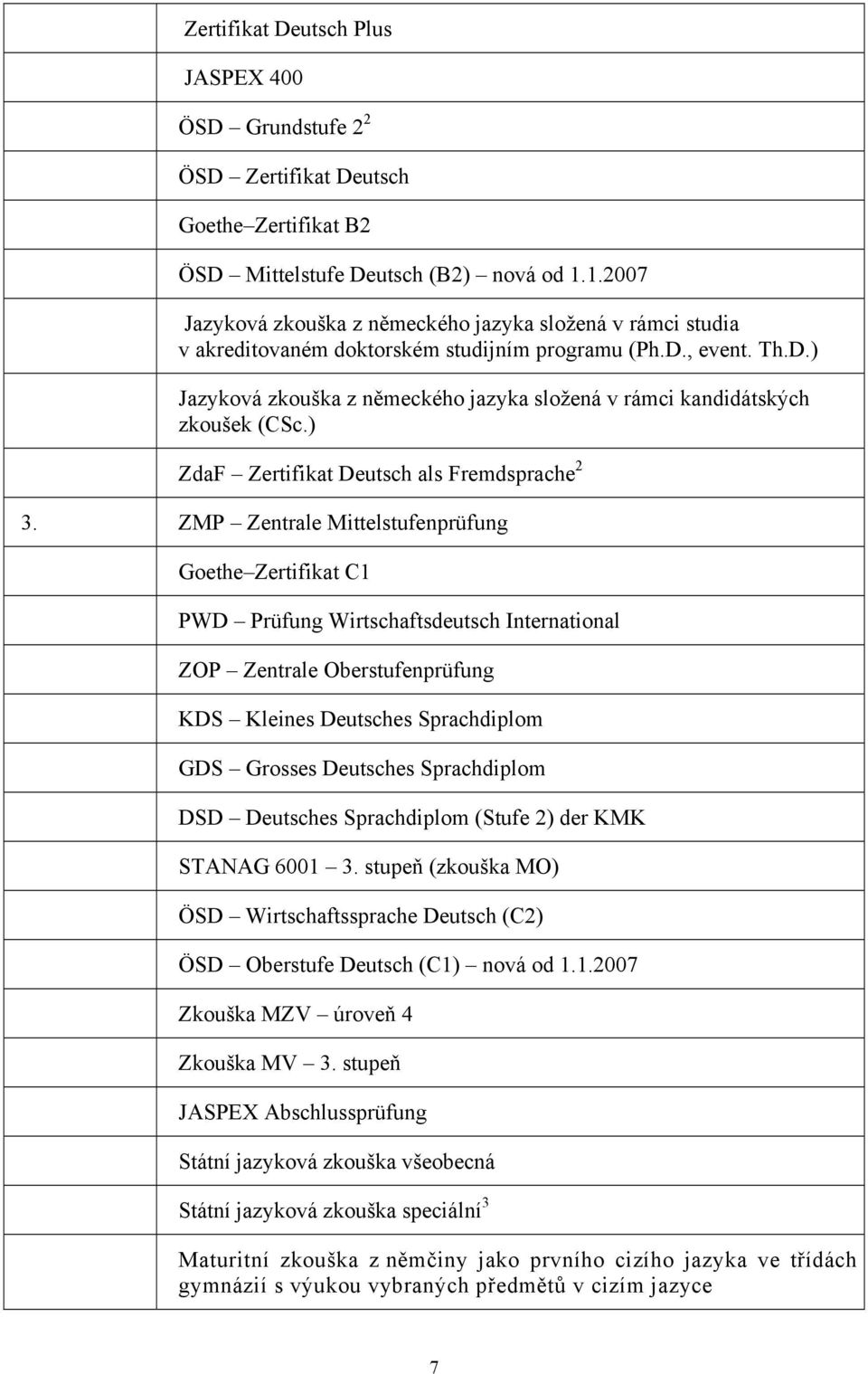 ) ZdaF Zertifikat Deutsch als Fremdsprache 2 3.