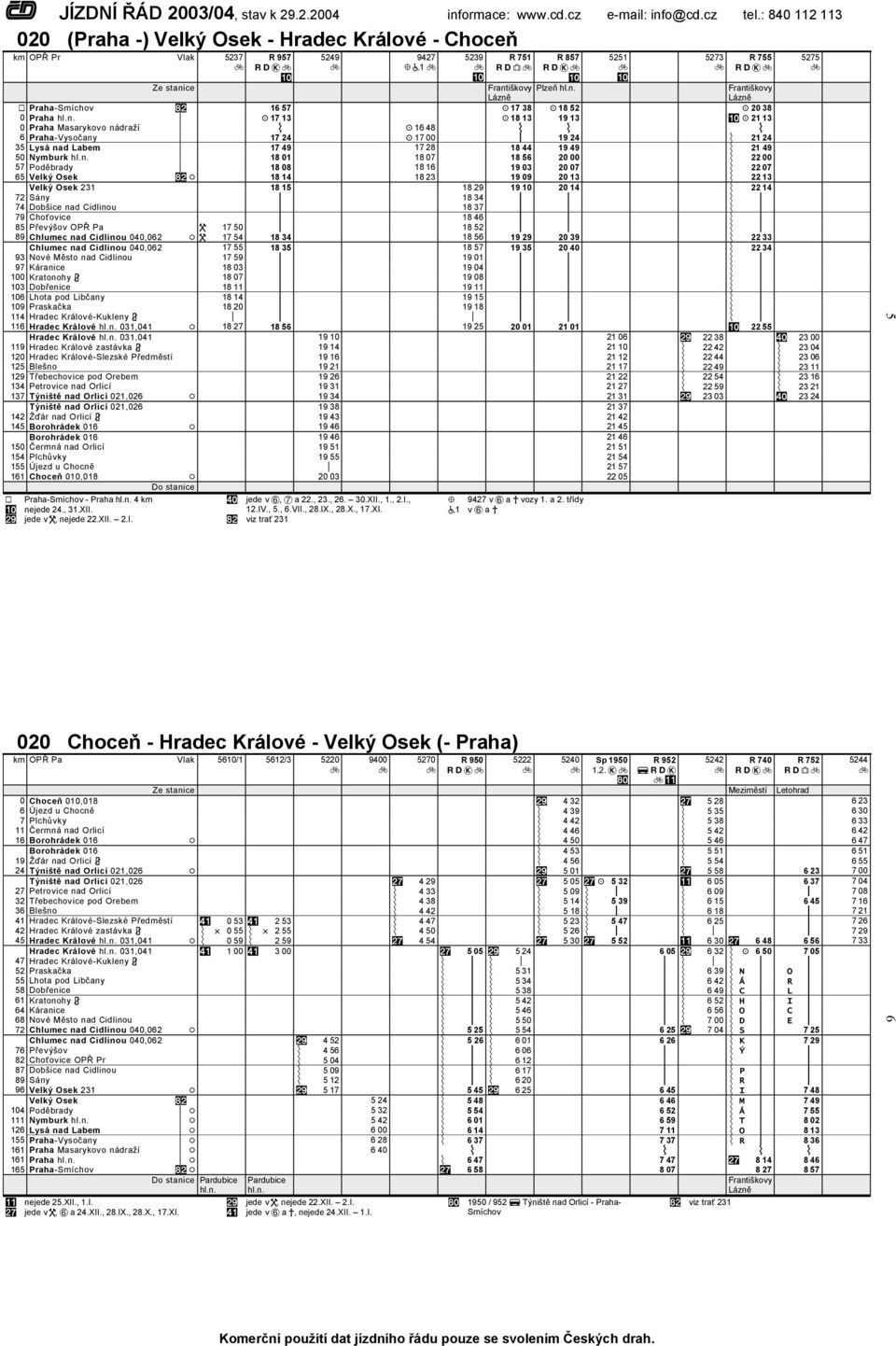 Masarykovo nádraží 16 48 6 Praha-Vysočany 17 24 17 00 19 24 21 24 35 Lysá nad Labem 17 49 17 28 18 44 19 49 21 49 50 Nymburk 18 01 18 07 18 56 20 00 22 00 57 Poděbrady 18 08 18 16 19 03 20 07 22 07