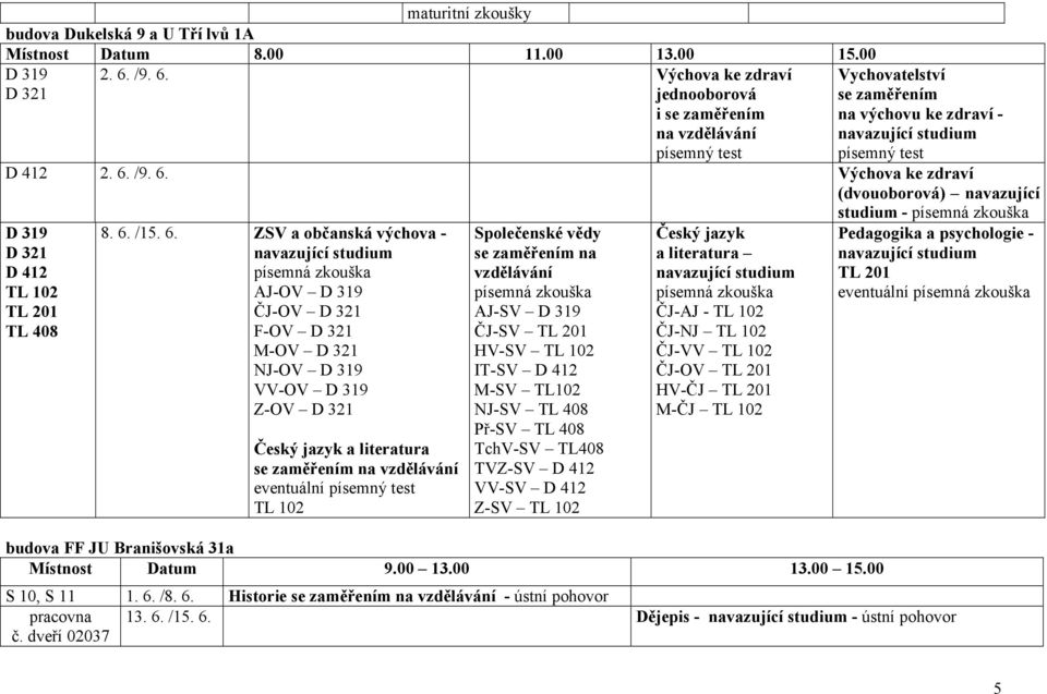 Výchova ke zdraví i písemný test Vychovatelství na výchovu ke zdraví - studium písemný test D 412 2. 6.