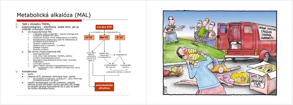 hypochloremie některé průjmy (sekreční Cl ztráty) diabetes insipidus Barterův syndrom (B) normo/hypervolemická MAL posthyperkapnická zvýš.