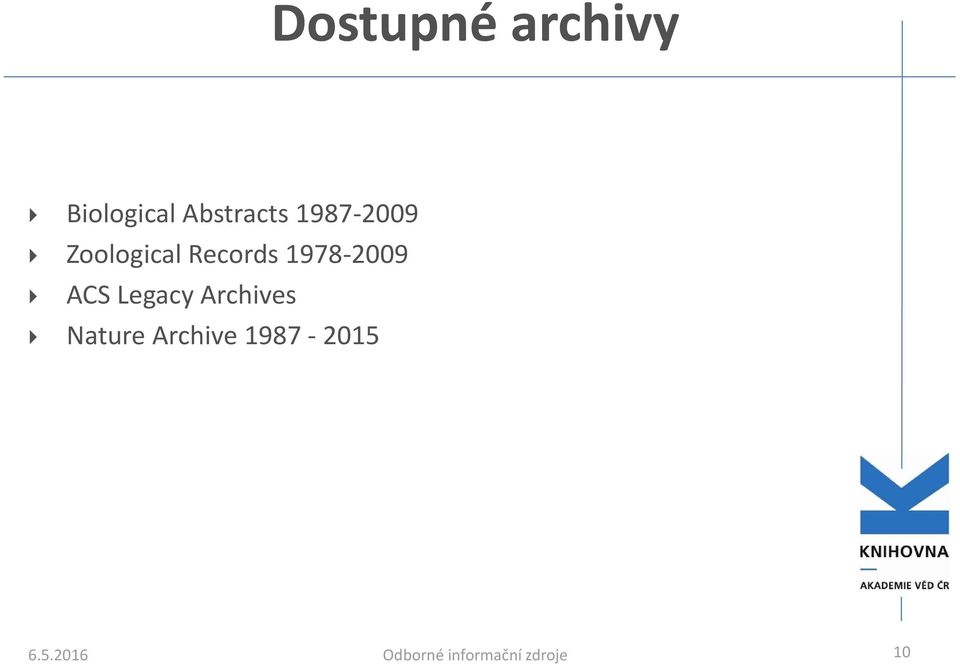 ACS Legacy Archives Nature Archive 1987